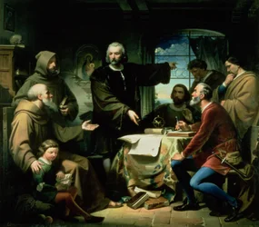 Christoph Kolumbus (1451-1506) im Kloster von La Rabida, 1856